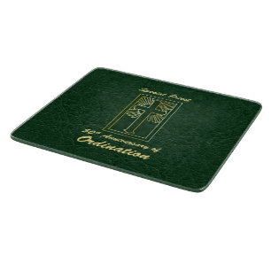 Priest 50th Anniversary of Ordination Leather Look Cutting Board