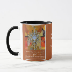 Priest 50th Ordination Anniversary Monstrance Host Mug