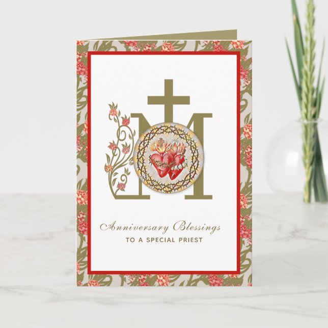 Priest Anniversary Ordination Deacon Religious Card (Front)