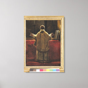 Priest at the Altar Canvas Print