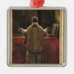 Priest at the Altar Metal Ornament