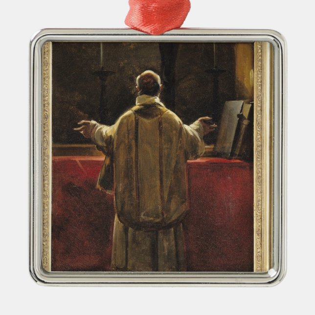 Priest at the Altar Metal Ornament (Front)
