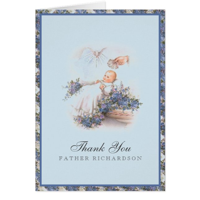 Priest Baptismal Thank You Baby  (Front)