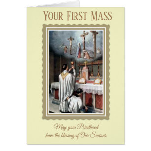 Priest celebrates his first Mass