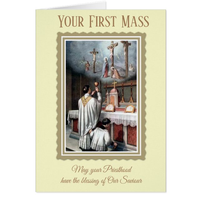 Priest celebrates his first Mass (Front)