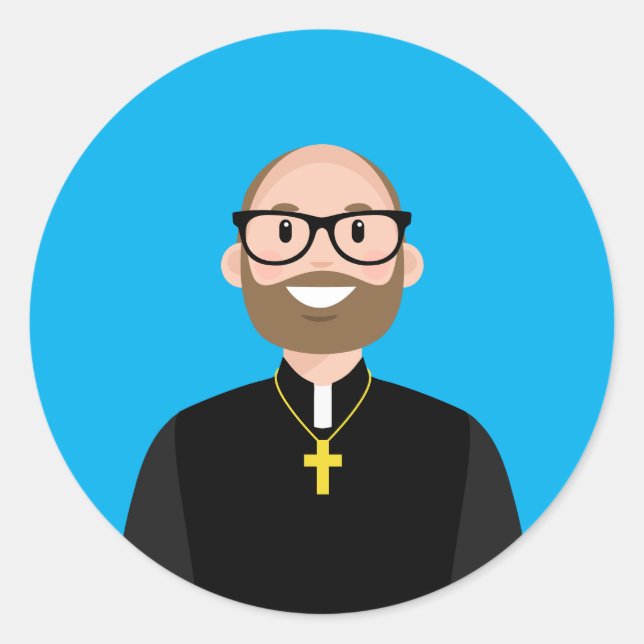 Priest Classic Round Sticker (Front)