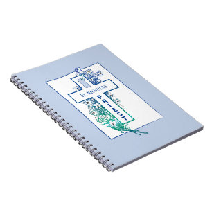 Priest Cross Flowers Personalized Notebook