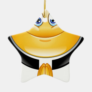 priest emoji ceramic ornament