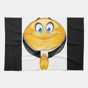 priest emoji kitchen towel