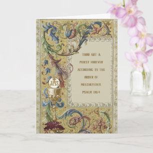 PRIEST FIRST MASS CHALICE HOST ORDINATION CARD