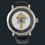 Priest Gift Ordination Anniversary Commemorative Watch<br><div class="desc">ANY number of years as an Ordained Pastor, Priest Minister Deacon etc. Ordination Anniversary personalized commemorative keepsake Gift with text template fields for you to add name, date and other text as desired. Add a personal message, greeting, Bible verse, scripture, proverb. Suitable for any milestone 1st 5th 10th 15th 20th...</div>
