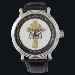 Priest Gift Ordination Anniversary Commemorative Watch<br><div class="desc">ANY number of years as an Ordained Pastor, Priest Minister Deacon etc. Ordination Anniversary personalized commemorative keepsake Gift with text template fields for you to add name, date and other text as desired. Add a personal message, greeting, Bible verse, scripture, proverb. Suitable for any milestone 1st 5th 10th 15th 20th...</div>
