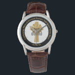 Priest Gift Ordination Anniversary Personalized Watch<br><div class="desc">ANY number of years as an Ordained Pastor, Priest Minister Deacon etc. Ordination Anniversary personalized commemorative keepsake Gift with text template fields for you to add name, date and other text as desired. Add a personal message, greeting, Bible verse, scripture, proverb. Suitable for any milestone 1st 5th 10th 15th 20th...</div>