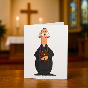 Priest Holding Bible IFunny Clergy Character Card