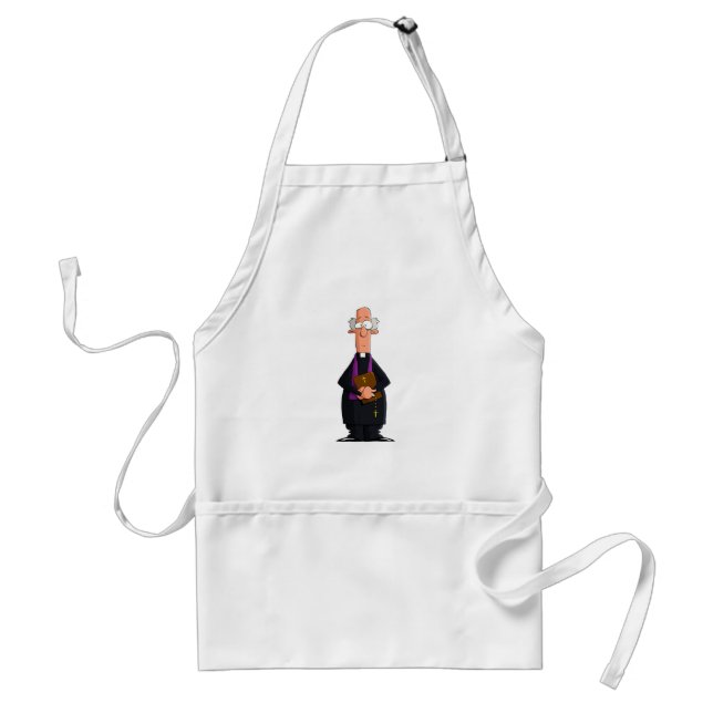 Priest Holding Bible IFunny Clergy Character Standard Apron (Front)