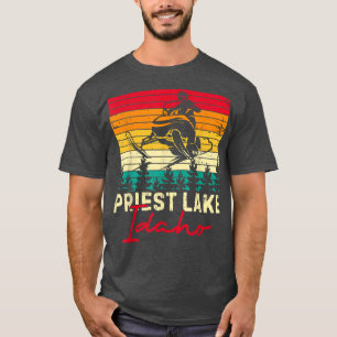 Priest Lake Idaho Snowmobile Riding Snowmobiling M T-Shirt