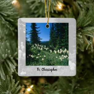 Priest Landscape Personalized Ceramic Ornament
