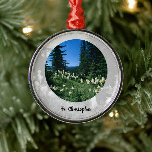 Priest Landscape Personalized Metal Ornament