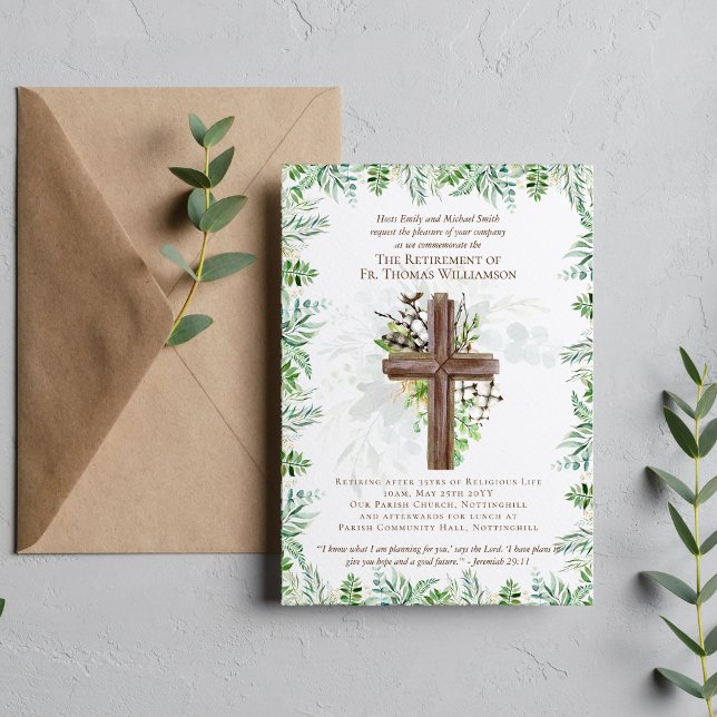 Priest Pastor Deacon Minister Retirement Invites (Creator Uploaded)