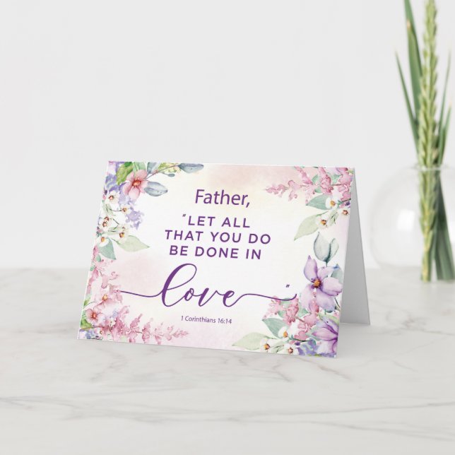 Priest Religious Valentine's Day Love Scripture Card (Front)