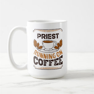 Priest running on Coffee Caffeine Gift Mug