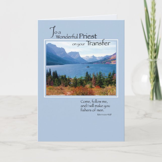 Priest Transfer, Mountain Lake Card (Front)