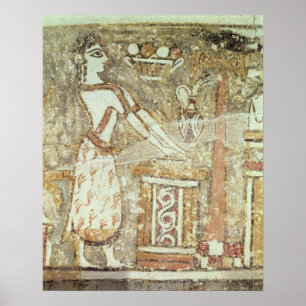 Priestess at an altar, detail from a poster