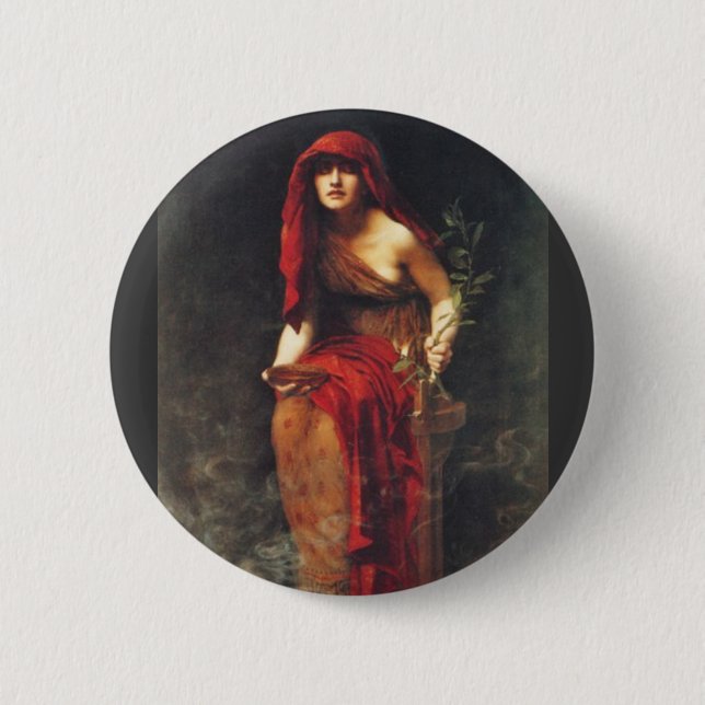 Priestess of Delphi 2 Inch Round Button (Front)