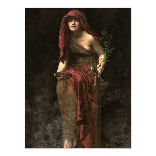 Priestess of Delphi by John Collier Photo Print (Front)