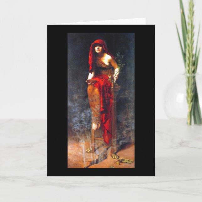 Priestess of Delphi ~ Collier Fine Art Painting Card (Front)
