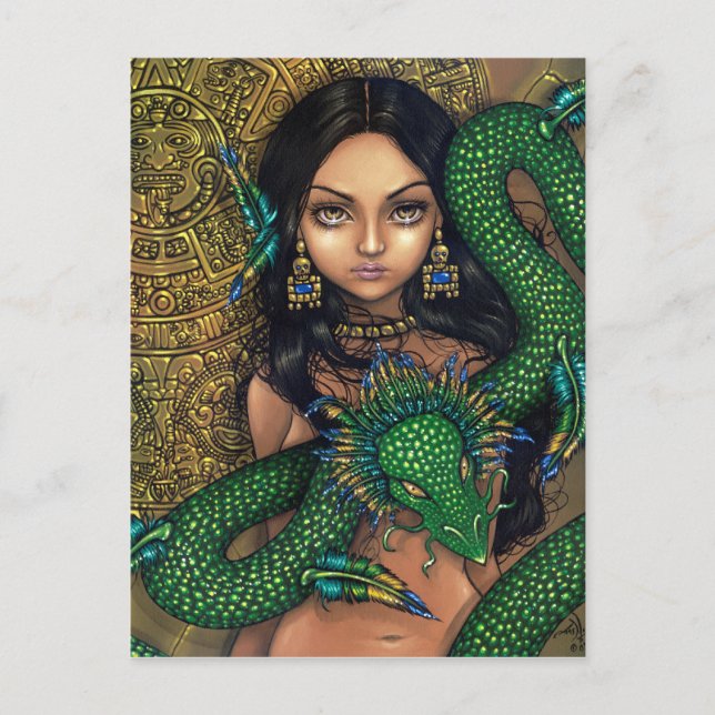 "Priestess of Quetzalcoatl" Postcard (Front)