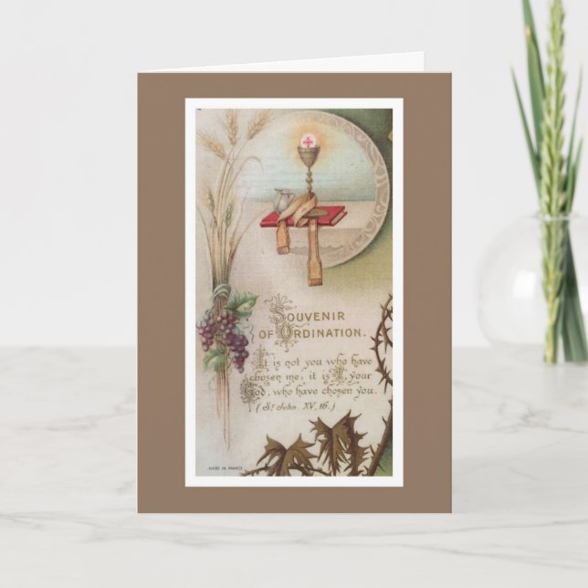 Priesthood Anniversary Priest Ordination Chalice Card (Front)