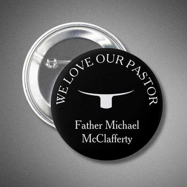 Priesthood Ordination Pastor Priest Collar 2 Inch Round Button (Creator Uploaded)