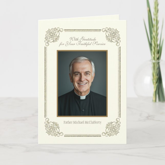Priesthood Photo Prayer Scripture Religious  Card (Front)