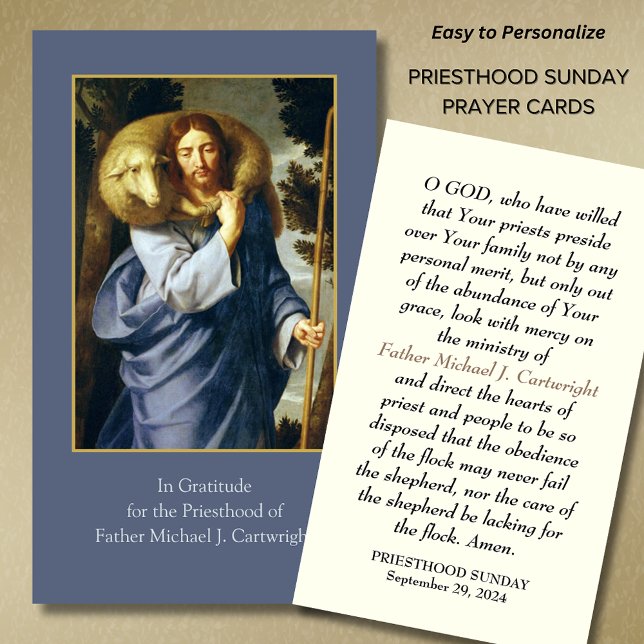 PRIESTHOOD SUNDAS CARTES DE PRIÈRE PERSONNALISÉES (Créateur téléchargé)