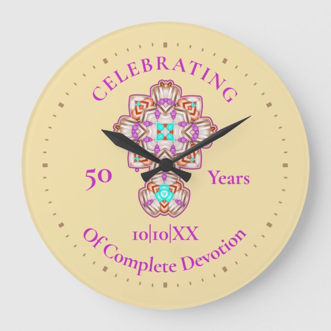 Priests Ordination Anniversary Commemoration Large Clock (Front)