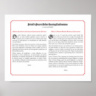 Priest's Prayers Before Confession Poster