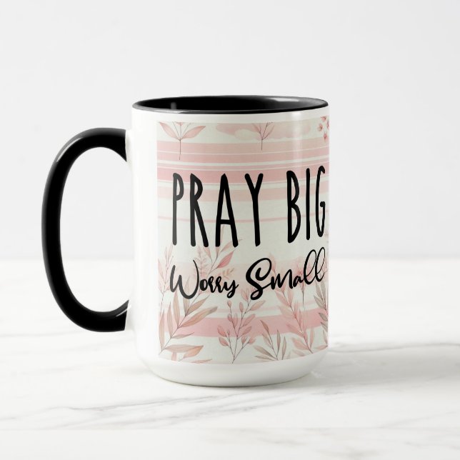 Priez Grande Inquiétude Petite Coupe de Mug Café (Gauche)