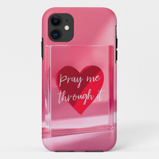 Priez-moi à travers le Coeur Coque mobile (Dos)