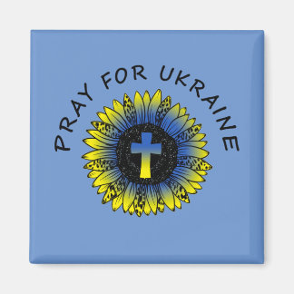 Priez pour Ukraine Tournesol et Aimant croisé