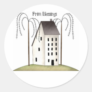 Prim Blessings-Stickers Classic Round Sticker
