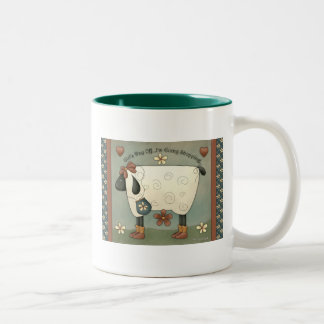 Prim Country Sheep Coffee Mug
