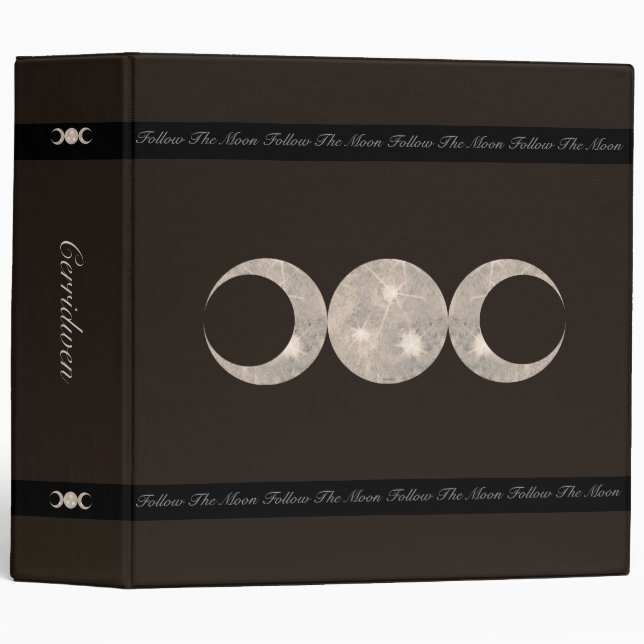 Prim Moon Design Book of Shadows Choose Backg. Col Binder (Front/Spine)