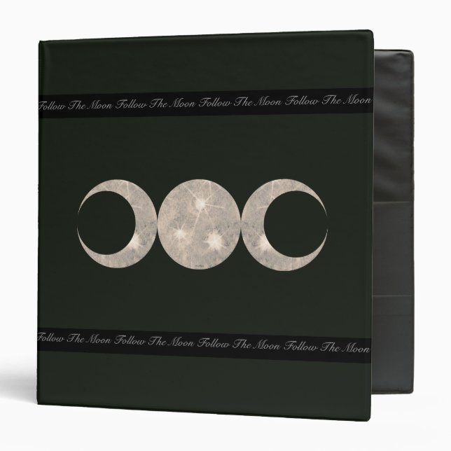 Prim Moon Design Book of Shadows Choose Backg. Col Binder (Front/Inside)