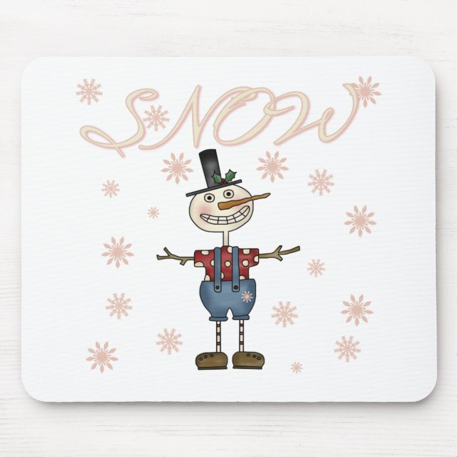 Prim Snowman Tshirts and Gifts Mouse Pad (Front)