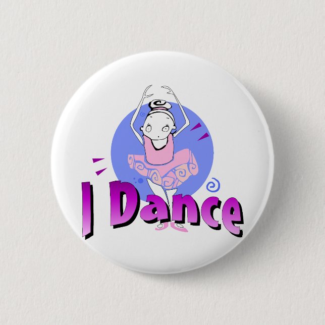 Prima Ballerina 2 Inch Round Button (Front)