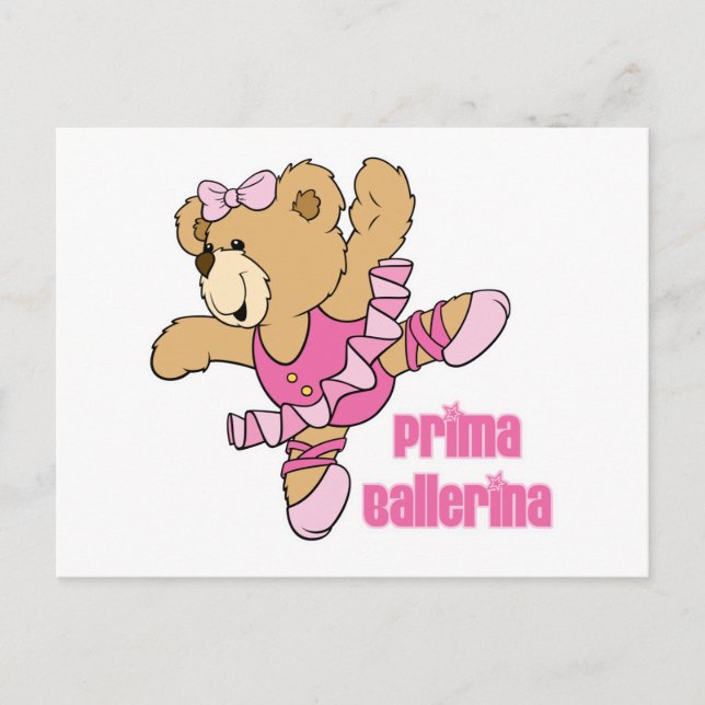 Prima Ballerina Bear Postcard (Front)