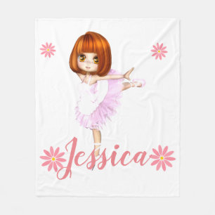 Prima Ballerina Custom Fleece Blanket