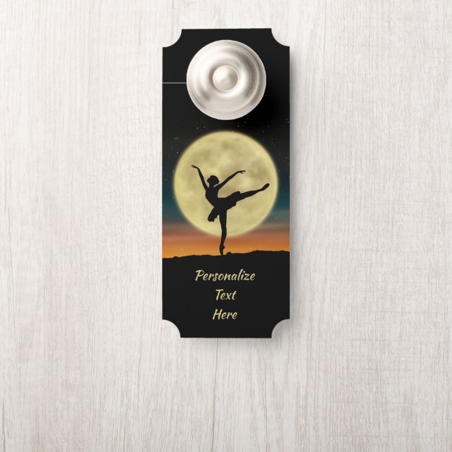Prima Ballerina Dancer Ballet Full Moon Door Hanger (On Knob)