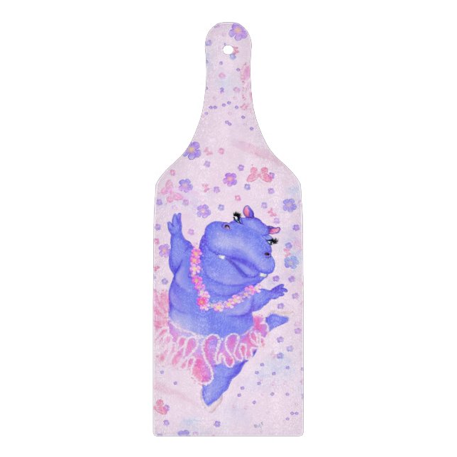 Prima Ballerina Hippo - Add Your Picture / Text Cutting Board (Front)